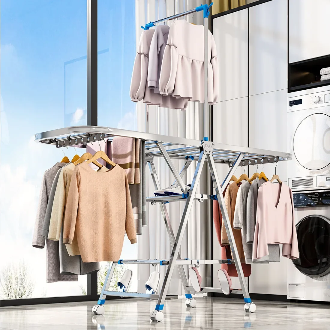 Baby Clothing Drying Rack - رف ملابس لتجفيف الملابس من الفولاذ