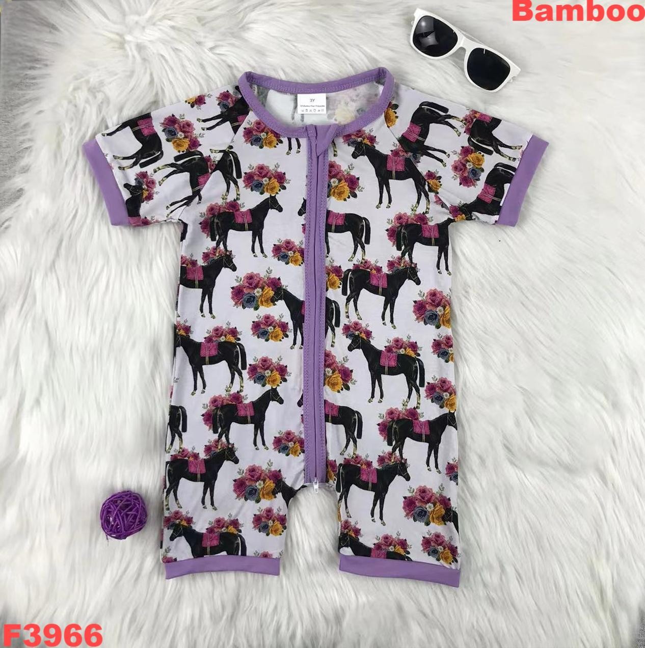 Bamboo Bodysuit Baby - طفلة بنين الخيزران السروال القصير الاطفال