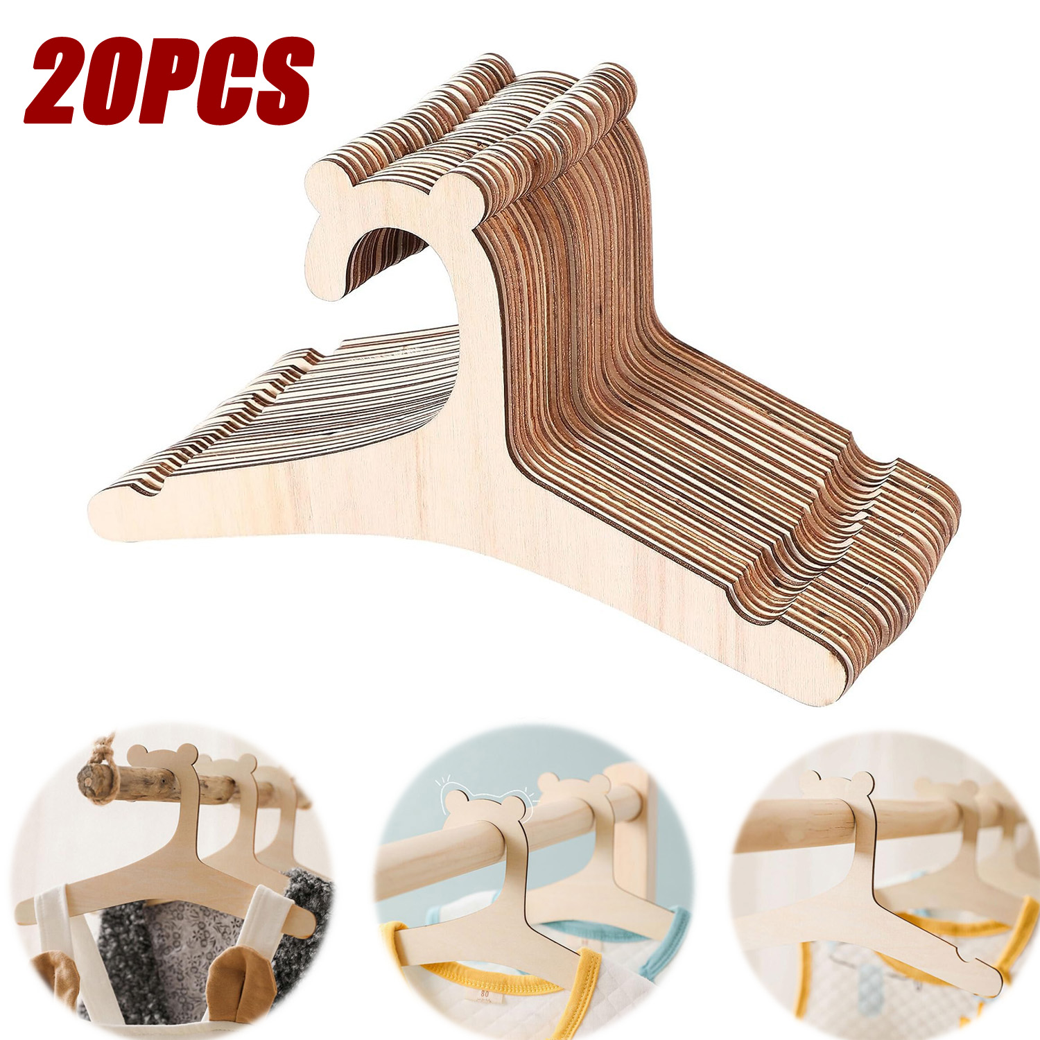 20 قطعة رف ملابس الطفل شماعات  - مراجعة Baby Clothing Drying Rack وسعره