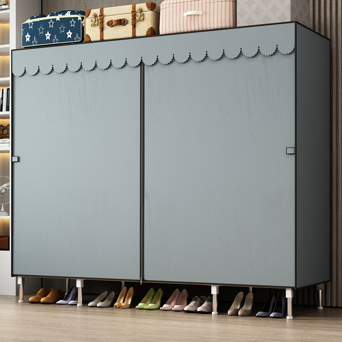 قضيب مزدوج مقاوم للماء غير منس - مراجعة Baby Clothing Storage وسعره