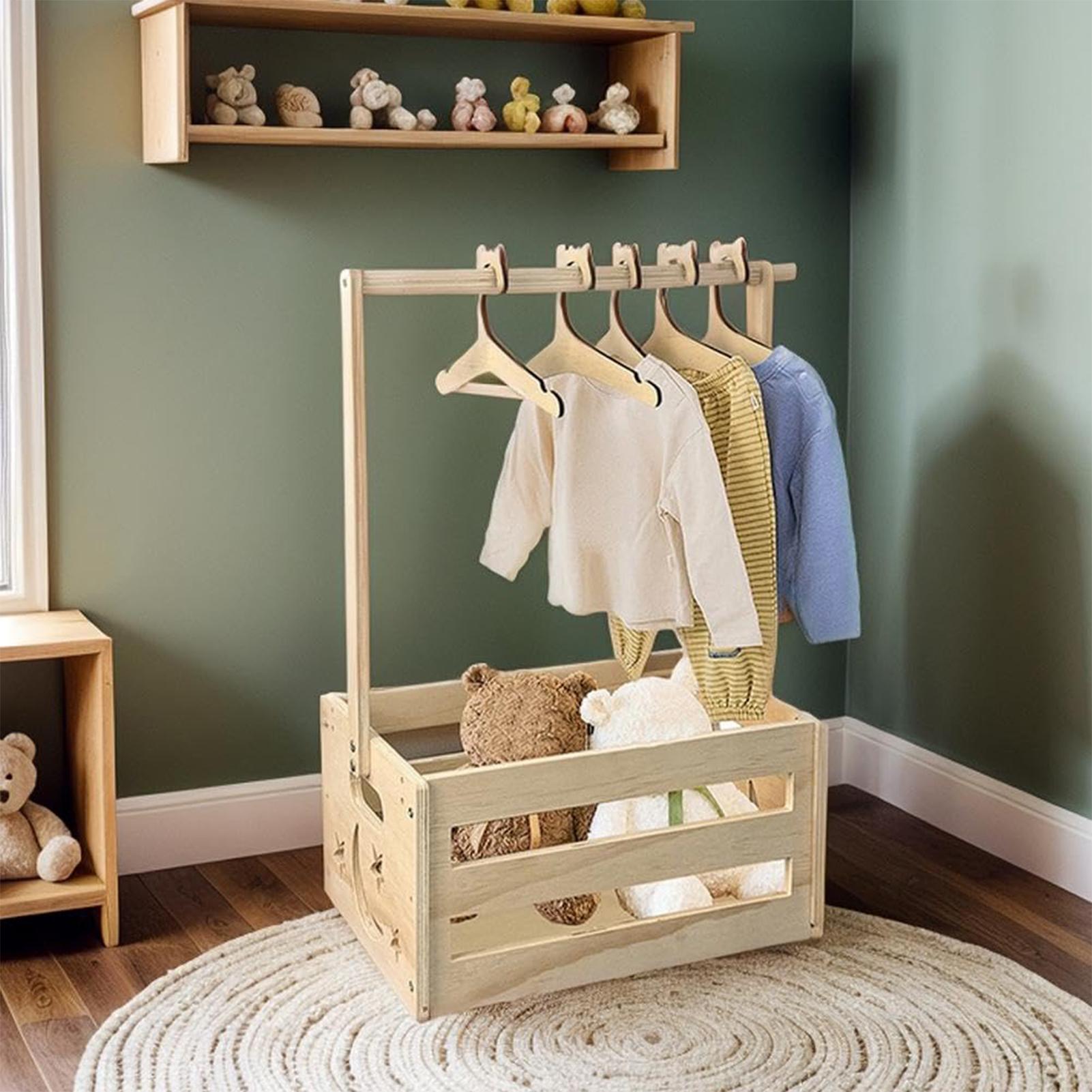 صندوق تخزين ملابس الطفل مع 5 ش - مراجعة Baby Clothing Rack For Baby Shower وسعره