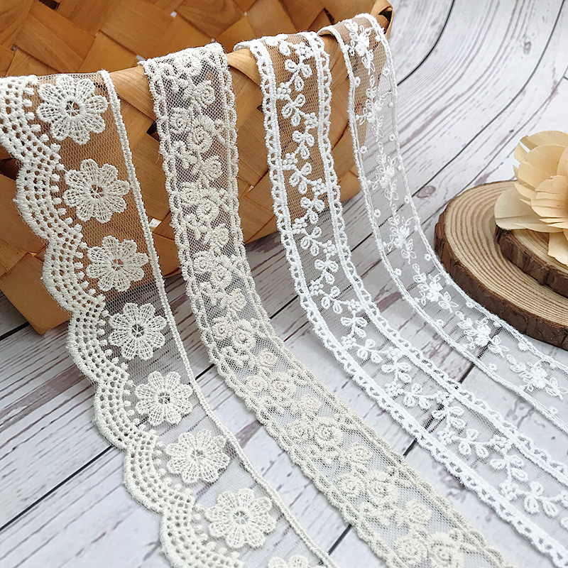 3 ياردة/مجموعة التطريز الأبيض  - مراجعة Baby Clothing Material وسعره