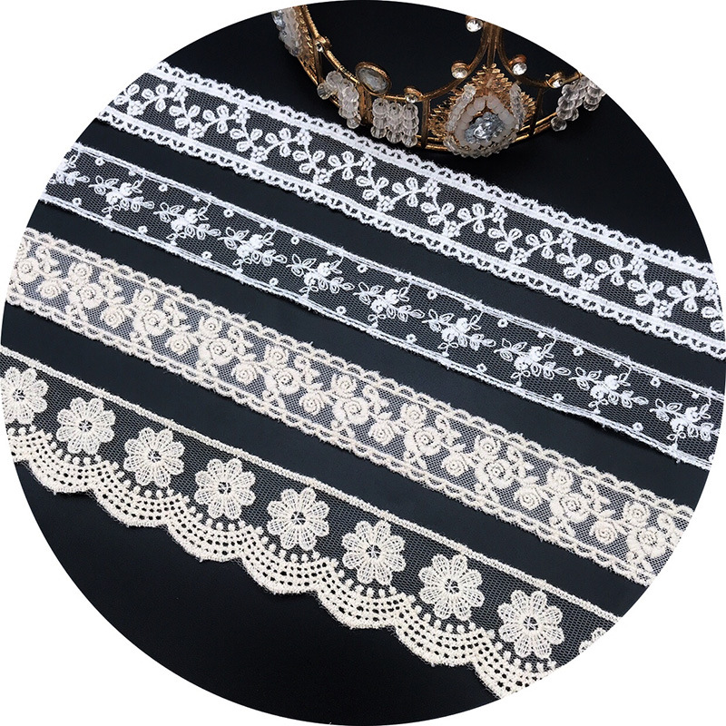 3 ياردة/مجموعة التطريز الأبيض  - مراجعة Baby Clothing Material وسعره